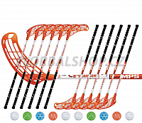 Florbalový set MPS Flash Orange (12 hokejek)