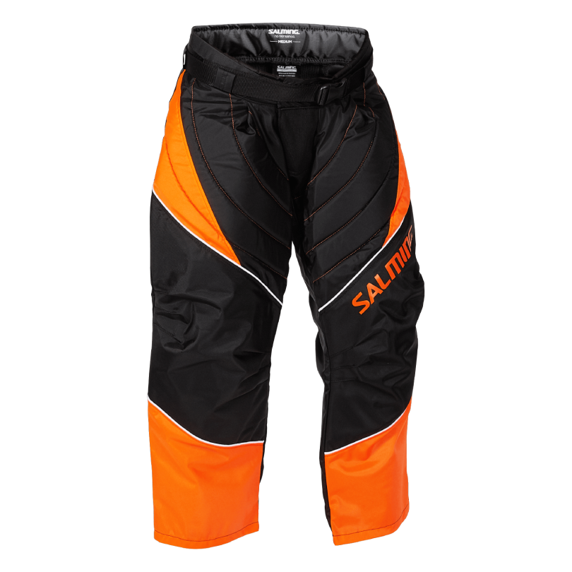 Salming Atlas Goalie Pant JR Orange/Black brankářské kalhoty