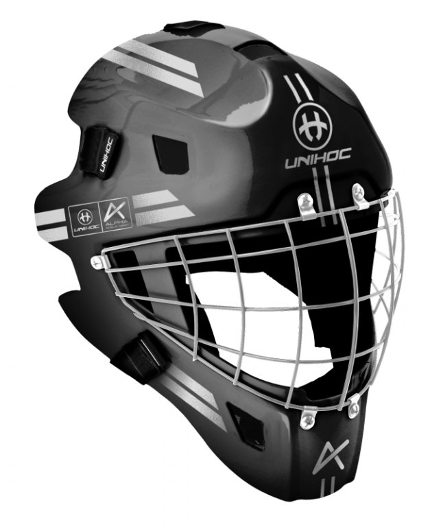 Unihoc Alpha 44 black/silver brankářská maska