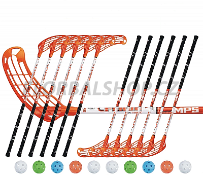 Florbalový set MPS Flash Orange (12 hokejek)