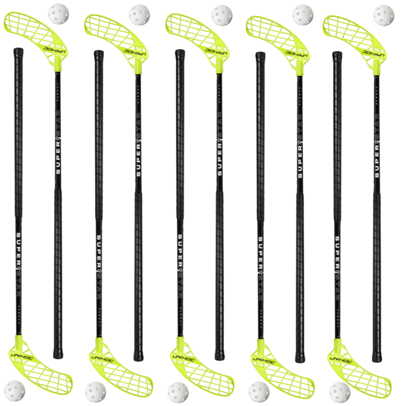Unihoc Superstar 30 JR 10 holí + 10 míčků