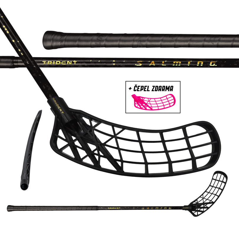 Salming Trident Q-series Carbon Pro 2.0 LTD 27 Black/Gold + čepel zdarma