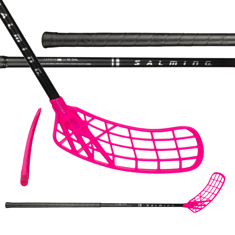 Salming Q-series Carbon Pro 2.0 RD Oval Trident 27 Black/Silver