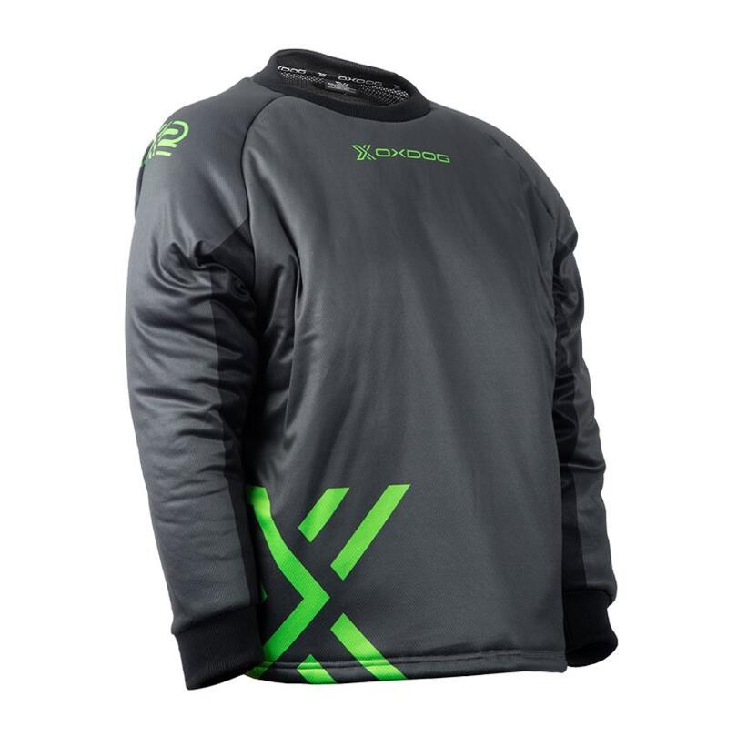 Oxdog brankářský dres Goalie Shirt SR Black/Green padded