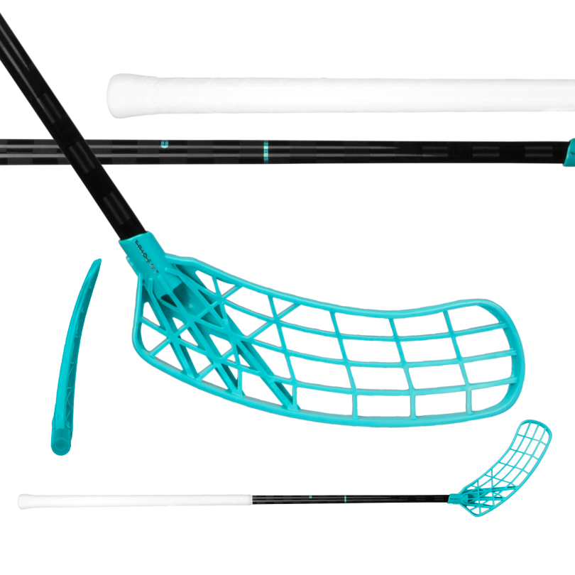 Salming Q-Series Carbon Pro 2.0 Icon Trident TX 29 Black / Laguna Blue + čepel zdarma