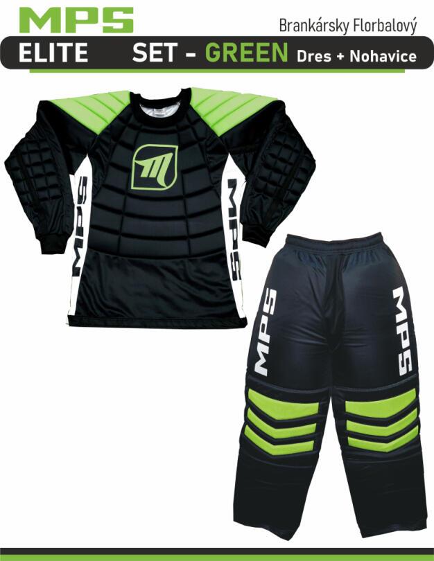 MPS ELITE brankářský set - Green dres + kalhoty