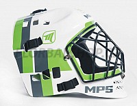 MPS brank. maska PRO White/Green helmet