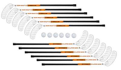 Unihoc STREET 35 white/orange 75 cm 12+6míčků