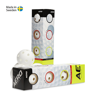 Salming míčky Aero Ball White 4-pack