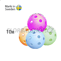 Salming míčky Aero Ball Colour 10 pack