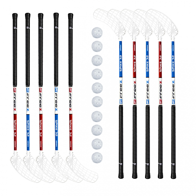 Florbalový set Freez Spike 32 round MB 95cm (10 hokejek)