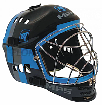 MPS brank. maska PRO BGB 2024- Metal Black/Blue helmet stříbrná mřížka