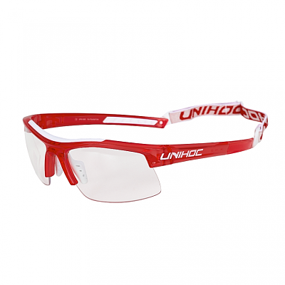 Unihoc brýle Energy kids crystal red/white