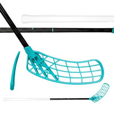 Salming Q-Series Carbon Pro 2.0 Icon Trident TX 29 Black / Laguna Blue + čepel zdarma