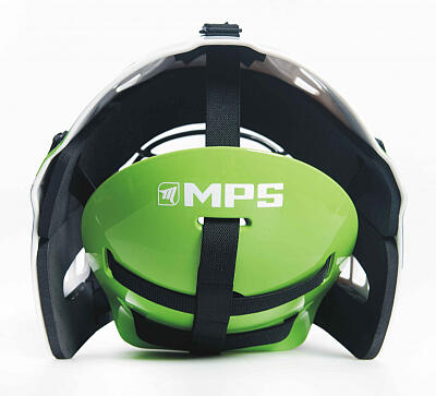 MPS brank. maska PRO White/Green helmet