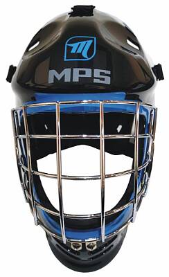 MPS brank. maska PRO Black/Blue helmet stříbrná mřížka