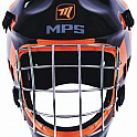MPS brank. maska PRO Black/Orange helmet stříbrná mřížka