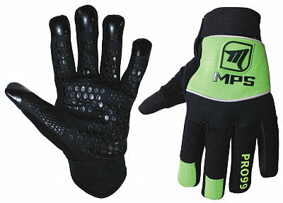 MPS Green brankářský set + maska  Pro Flame - Black/Green + Florbalové rukavice MPS