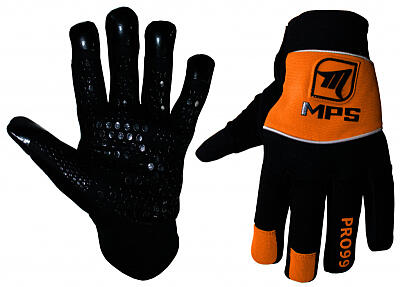 MPS Orange brankářský set + maska  Pro Flame - Black/Orange + Florbalové rukavice MPS