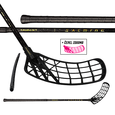 Salming Trident Q-series Carbon Pro 2.0 LTD 27 Black/Gold + čepel zdarma