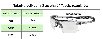 Unihoc brýle Energy kids crystal silver/black