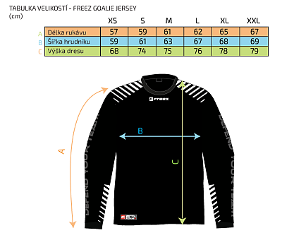 Freez G-280 Goalie Shirt black Brankářský dres