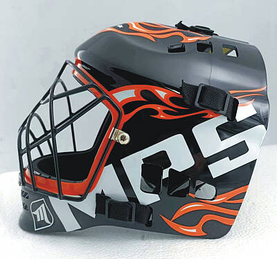 MPS ELITE brankářsky set Orange + maska  Pro Flame - Orange/Black+ Florbalové rukavice MPS